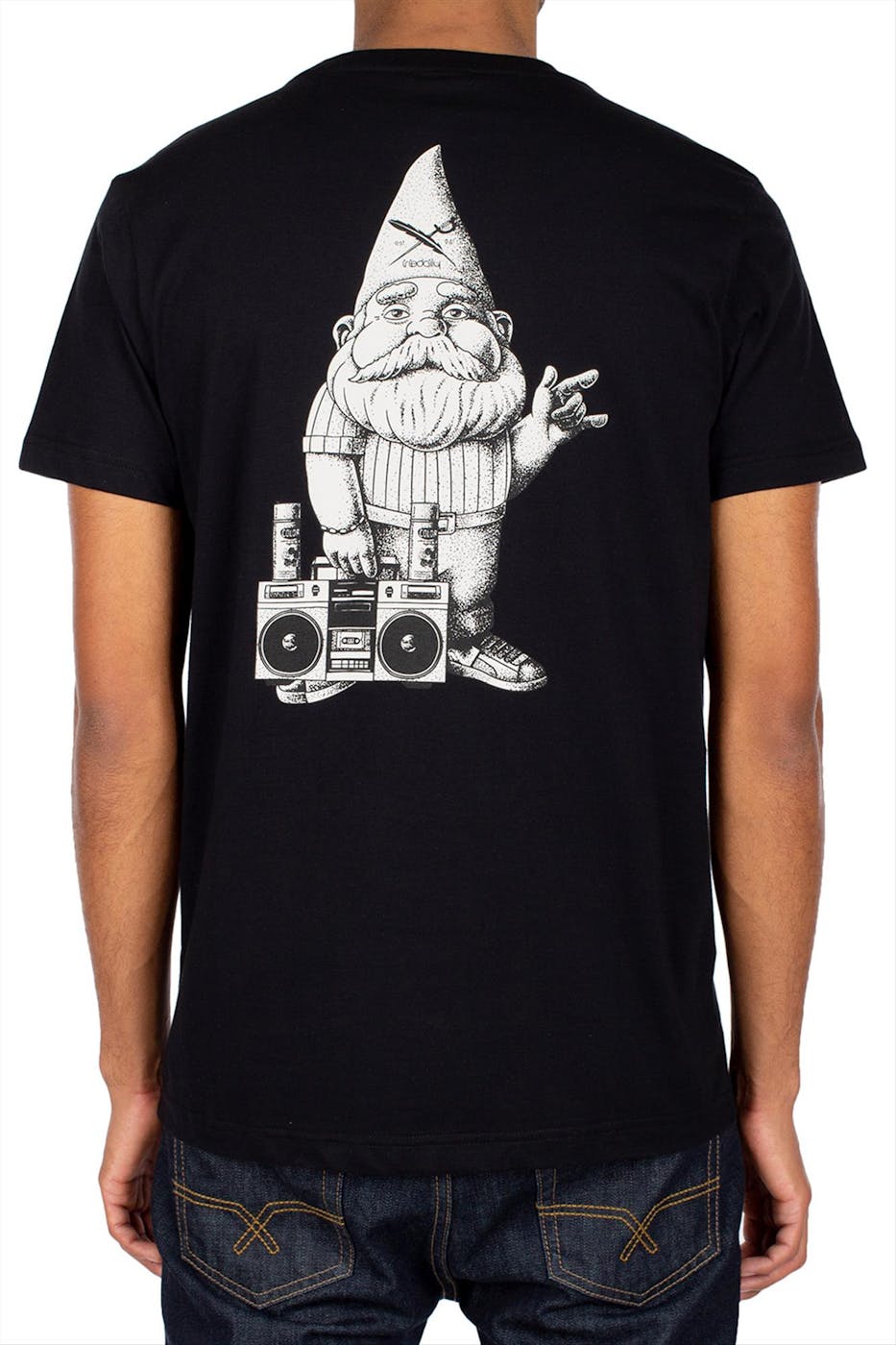 Iriedaily - Zwarte Garden Gnome T-shirt