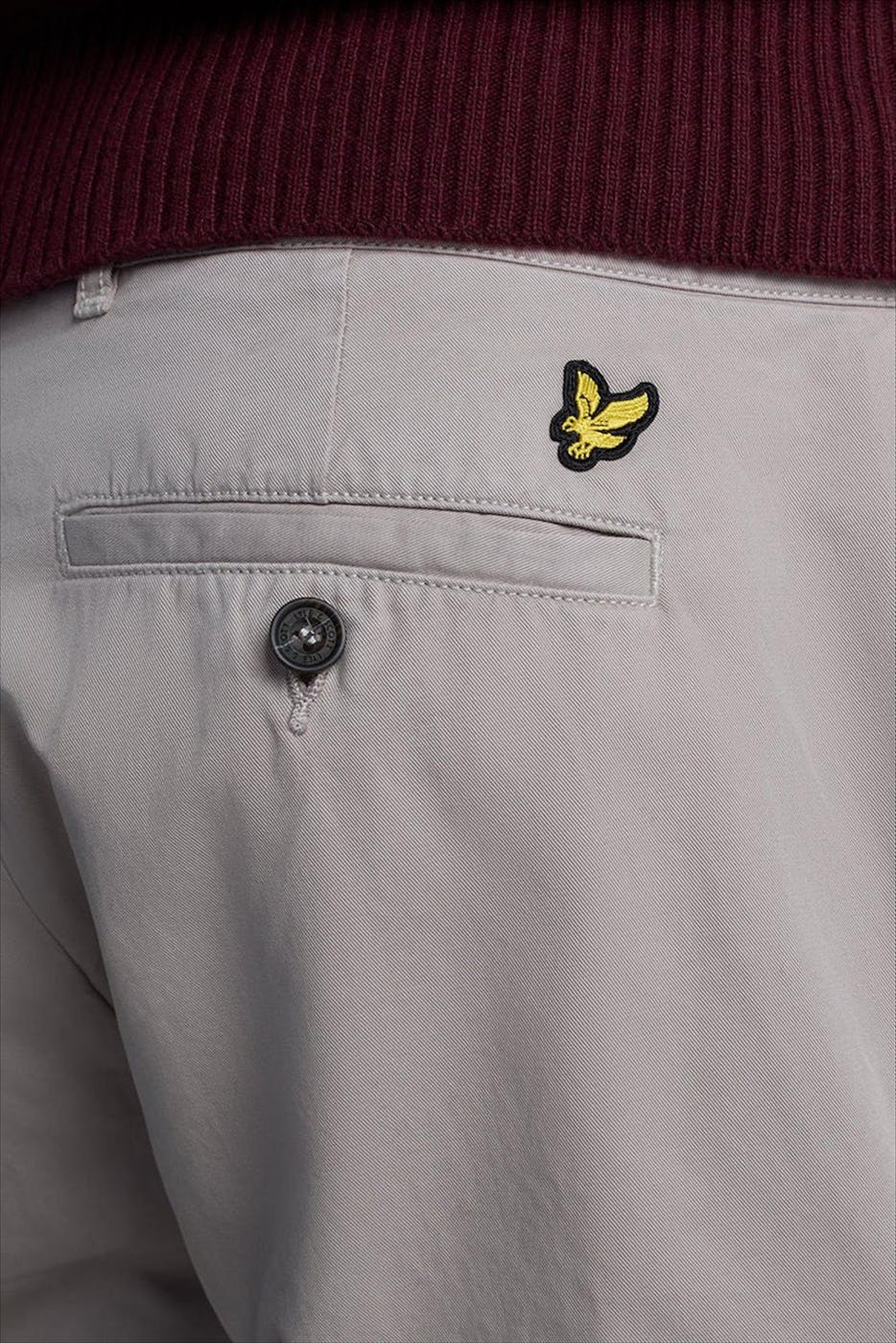 Lyle & Scott - Grijsbeige Chino short