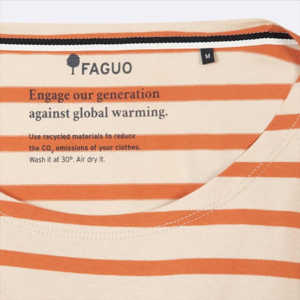 Faguo - Ecru-terracotta Aubrac T-shirt