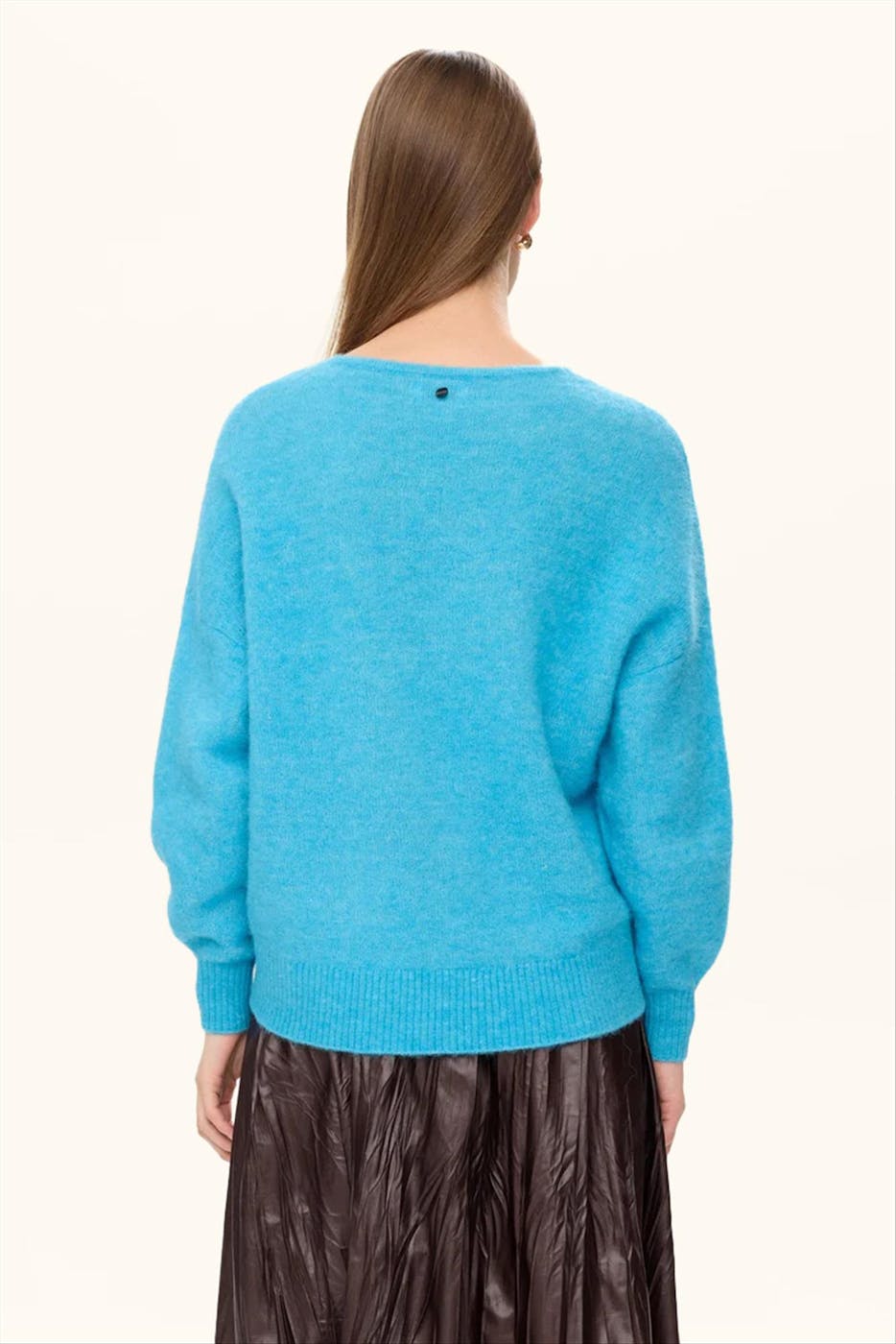 Nümph - Blauwe Riette V-neck trui