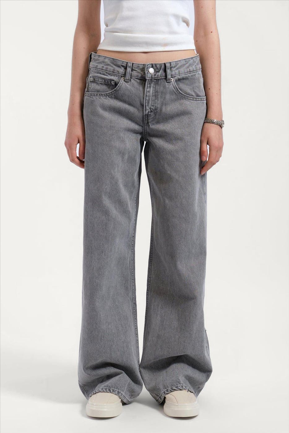 Dr. Denim - Grijze Rhue Flared jeans