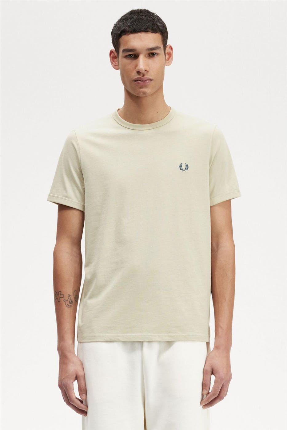 Fred Perry - Beige Ringer T-shirt