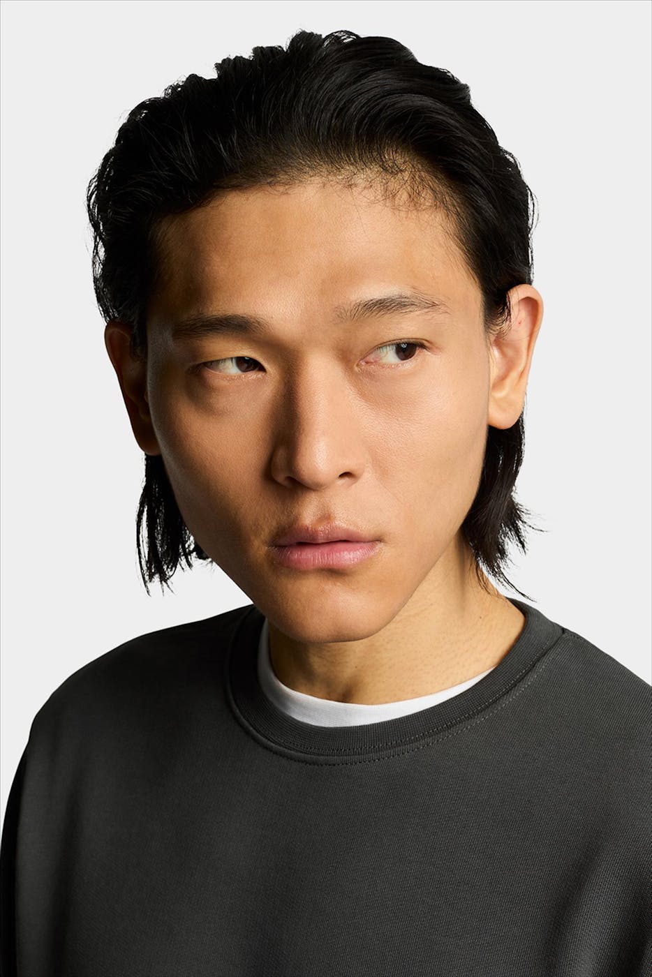 Lyle & Scott - Donkergrijze Superfine sweater