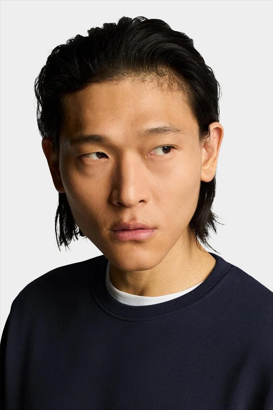 Lyle & Scott - Donkerblauwe Superfine sweater