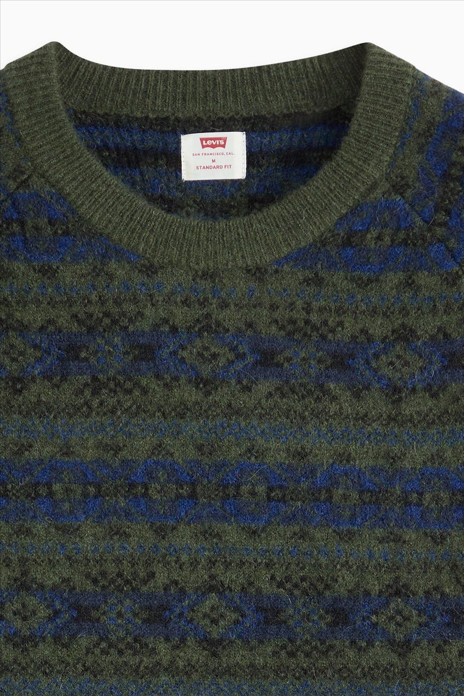 Levi's - Donkergroen-Blauwe Presidio trui
