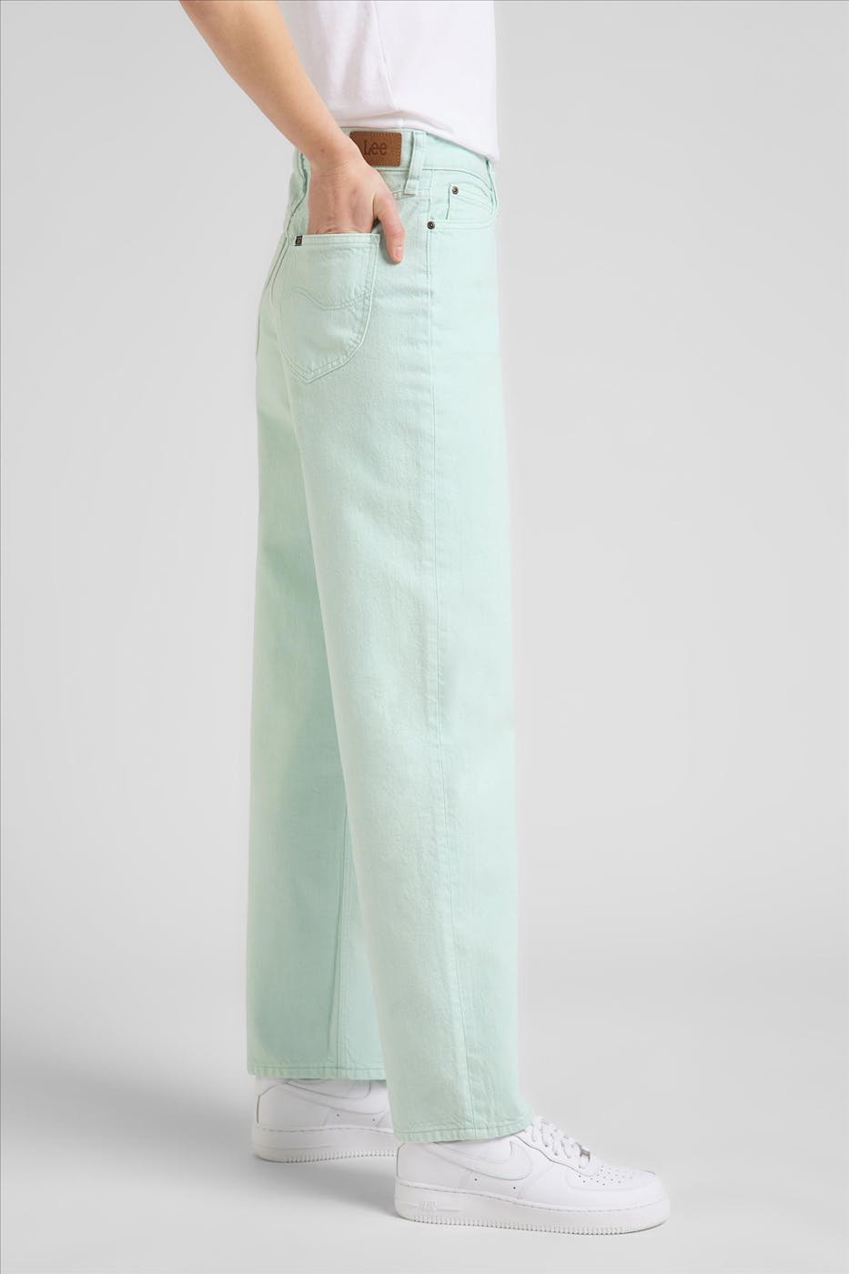 Lee - Lichtgroene Wide Leg Long jeans