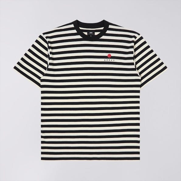 Edwin - Zwart-Witte Basic Stripe T-shirt