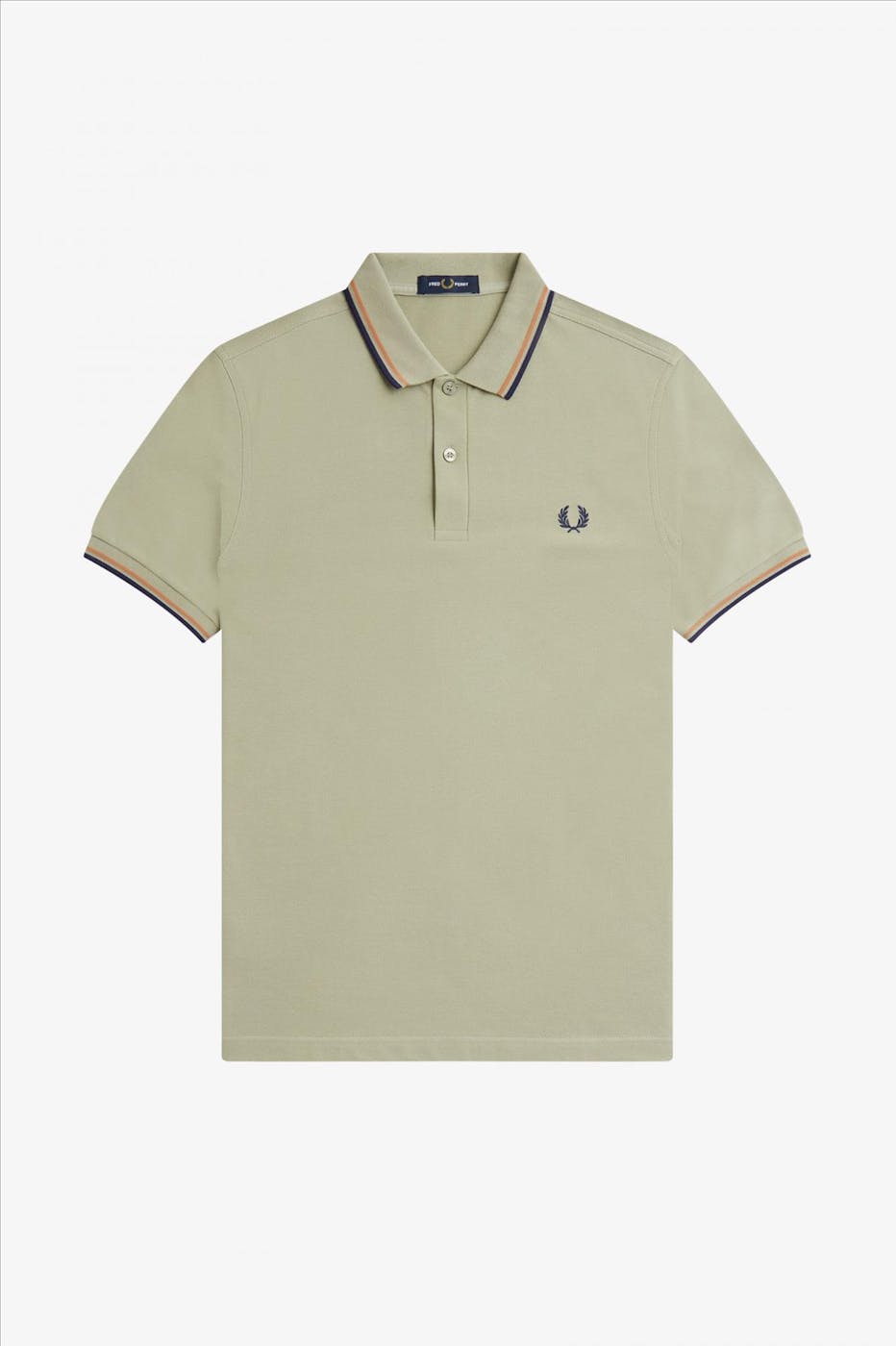 Fred Perry - Muntgroene Twin Tipped polo