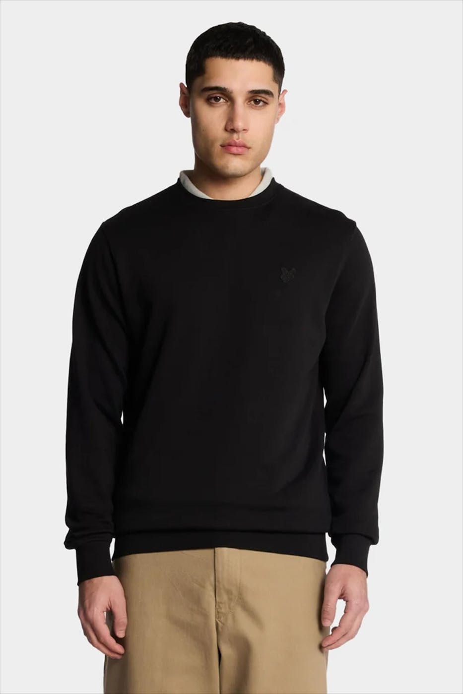Lyle & Scott - Zwarte Superfine sweater