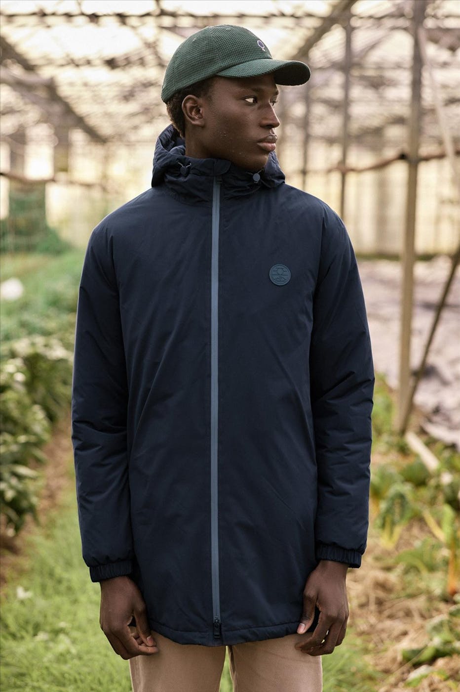 Faguo - Donkerblauwe Montaud parka jas
