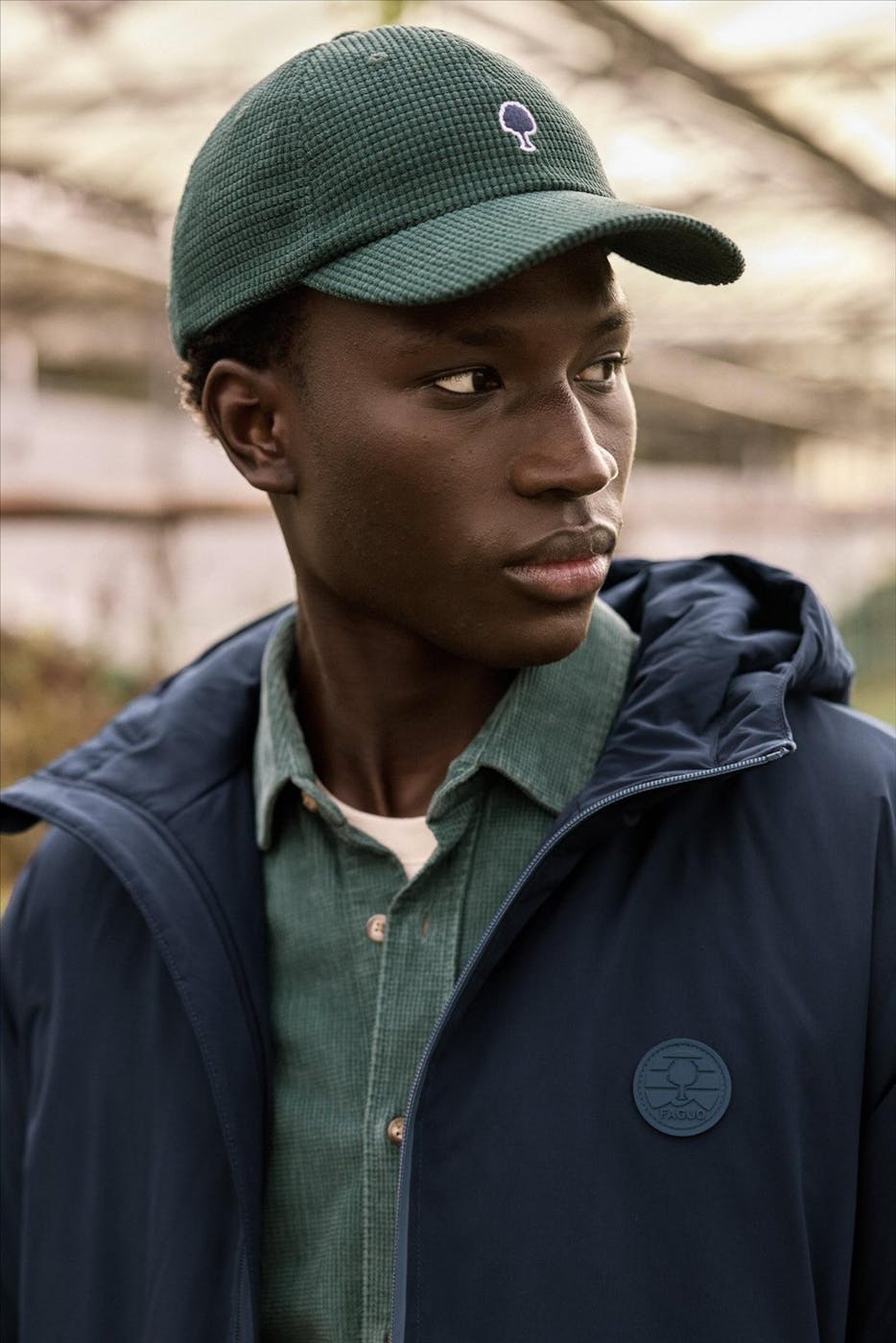 Faguo - Donkerblauwe Montaud parka jas