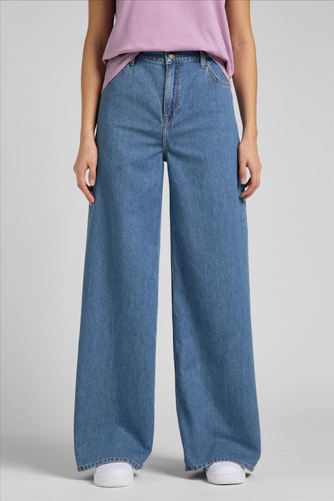 Lee - Blauwe Drew wide straight jeans