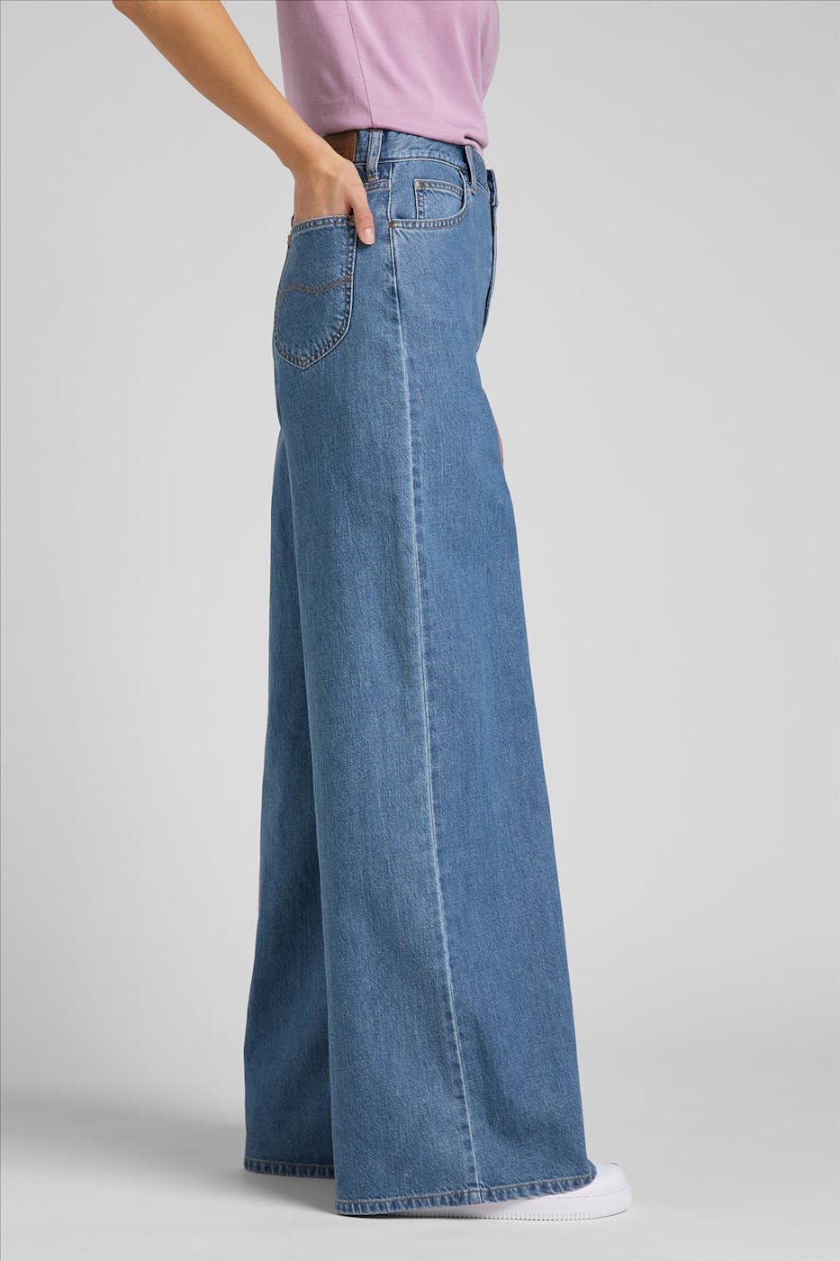 Lee - Blauwe Drew wide straight jeans