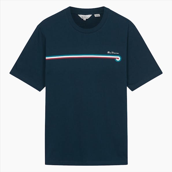 Ben Sherman - Donkerblauwe Core Stripe T-shirt