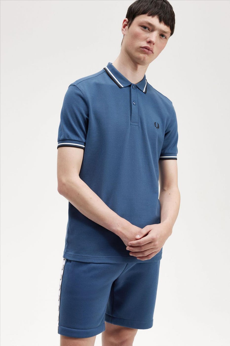 Fred Perry - Petrolblauwe Twin-Tipped polo