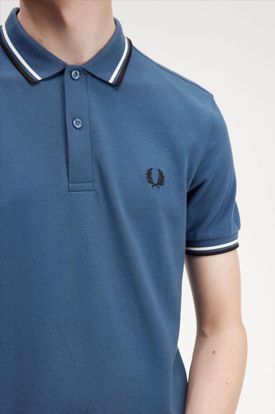 Fred Perry - Petrolblauwe Twin-Tipped polo