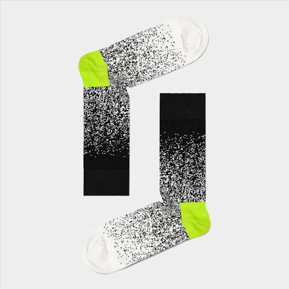 Happy Socks - Zwart-wit-groene Stardust sokken, maat: 36-40