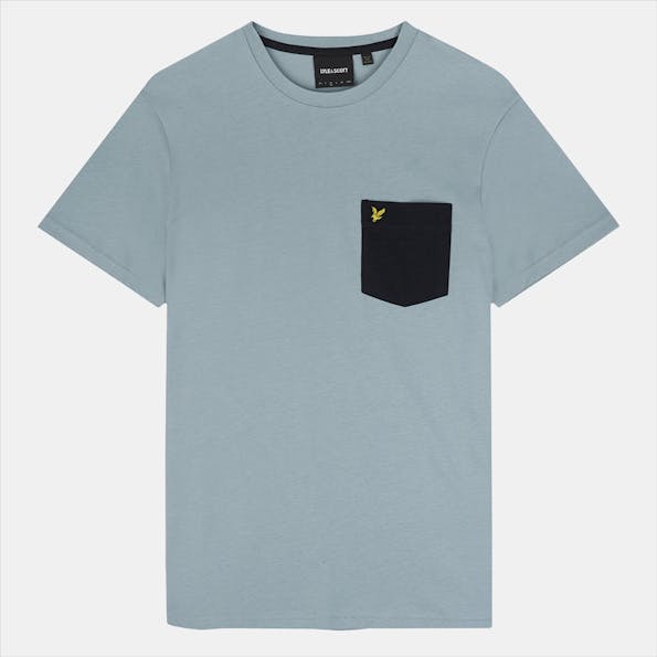 Lyle & Scott - Lichtblauwe Contrast Pocket T-shirt