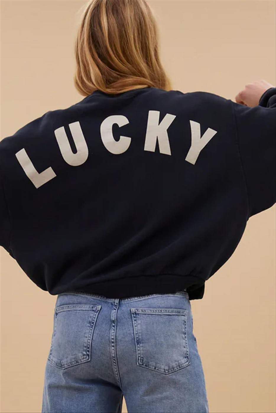 BY BAR - Donkerblauwe Bibi Lucky sweater