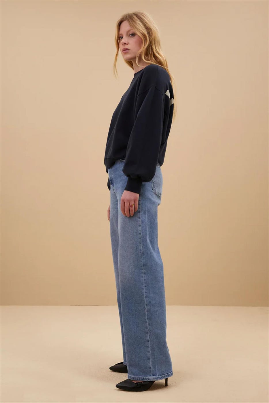 BY BAR - Donkerblauwe Bibi Lucky sweater