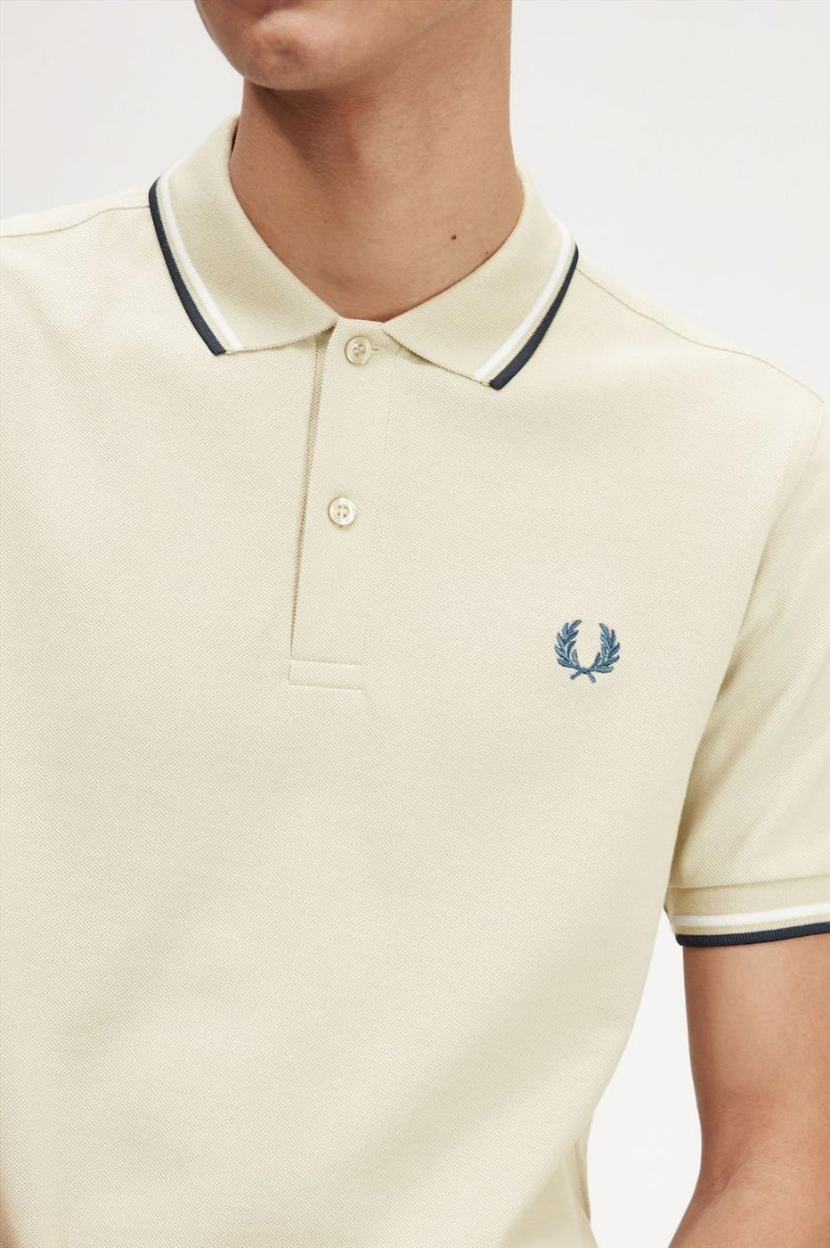 Fred Perry - Beige Twin Tipped polo