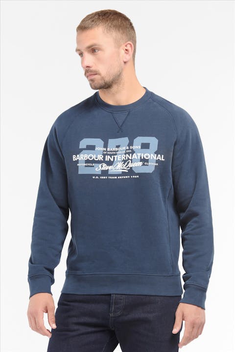 Barbour - Donkerblauwe Steve McQueen Marshall sweater