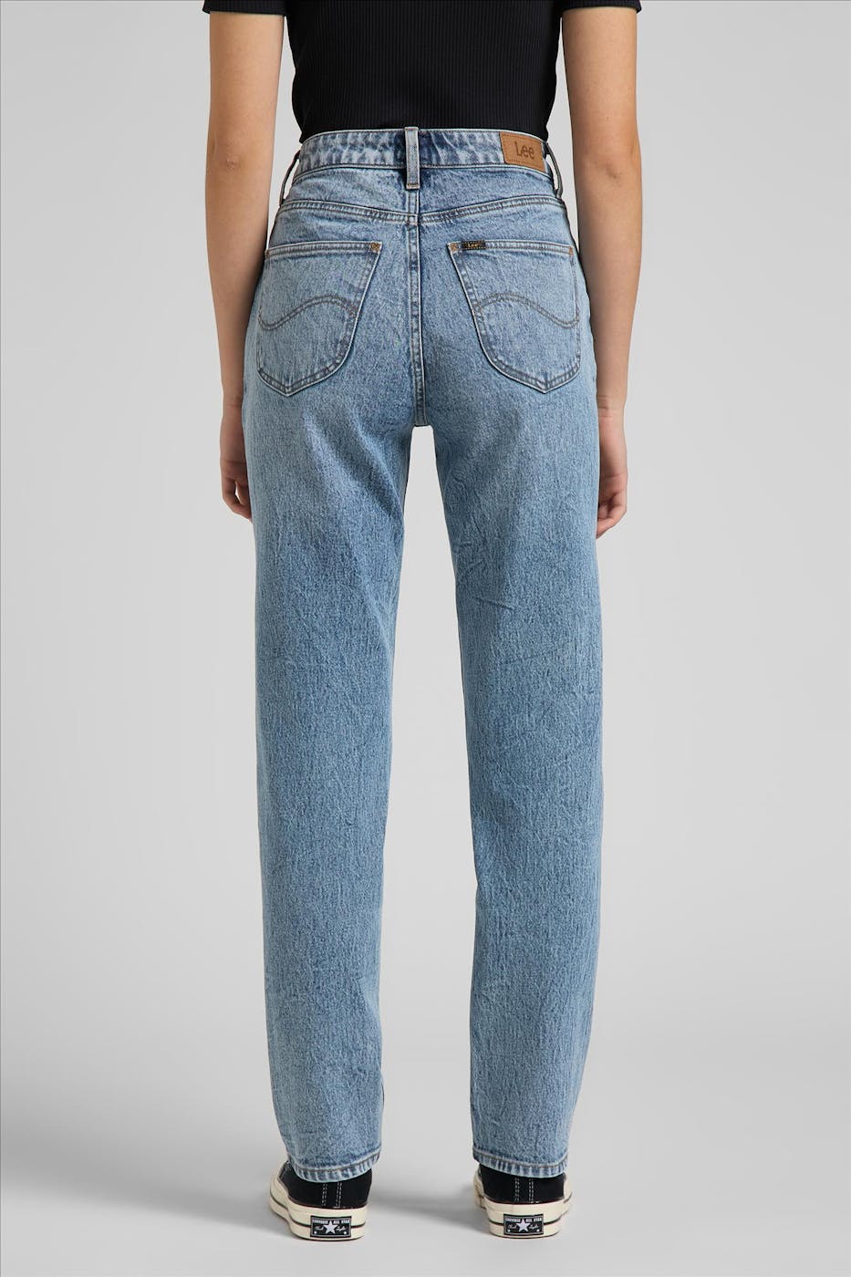 Lee - Grijsblauwe Carol straight jeans