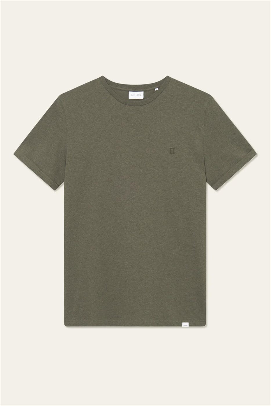 LES DEUX - Donkergroene Nørregaard Tonal T-shirt