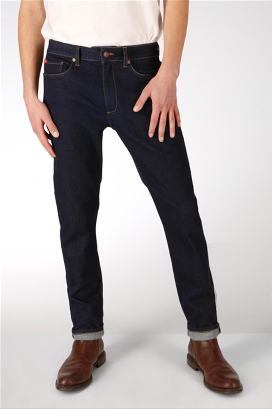Lee Cooper - Donkerblauwe Redo straight slim jeans