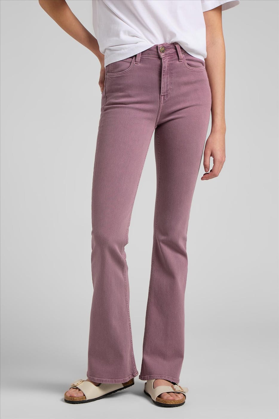 Lee - Paarse Breese flared jeans