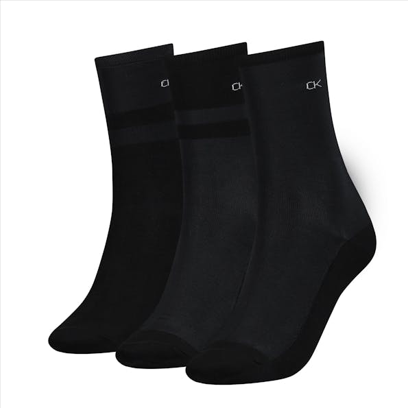 Calvin Klein - Zwarte 3-pack sokken, one size