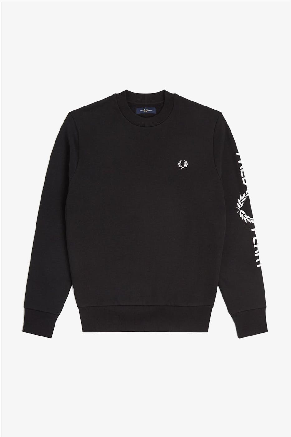 Fred Perry - Zwarte Sleeve Graphic sweater