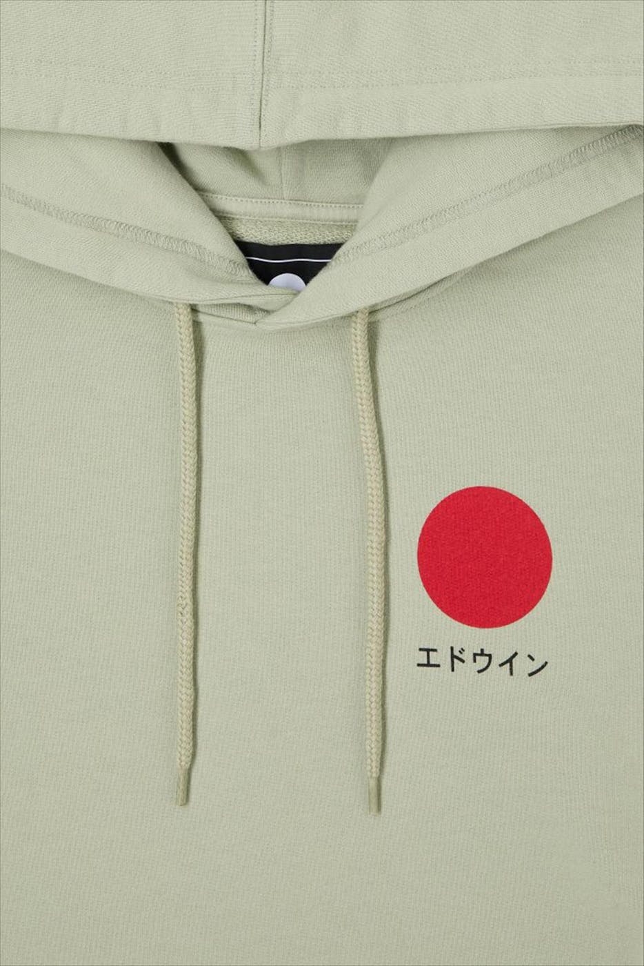 Edwin - Lichtgroene Japanese Sun hoodie