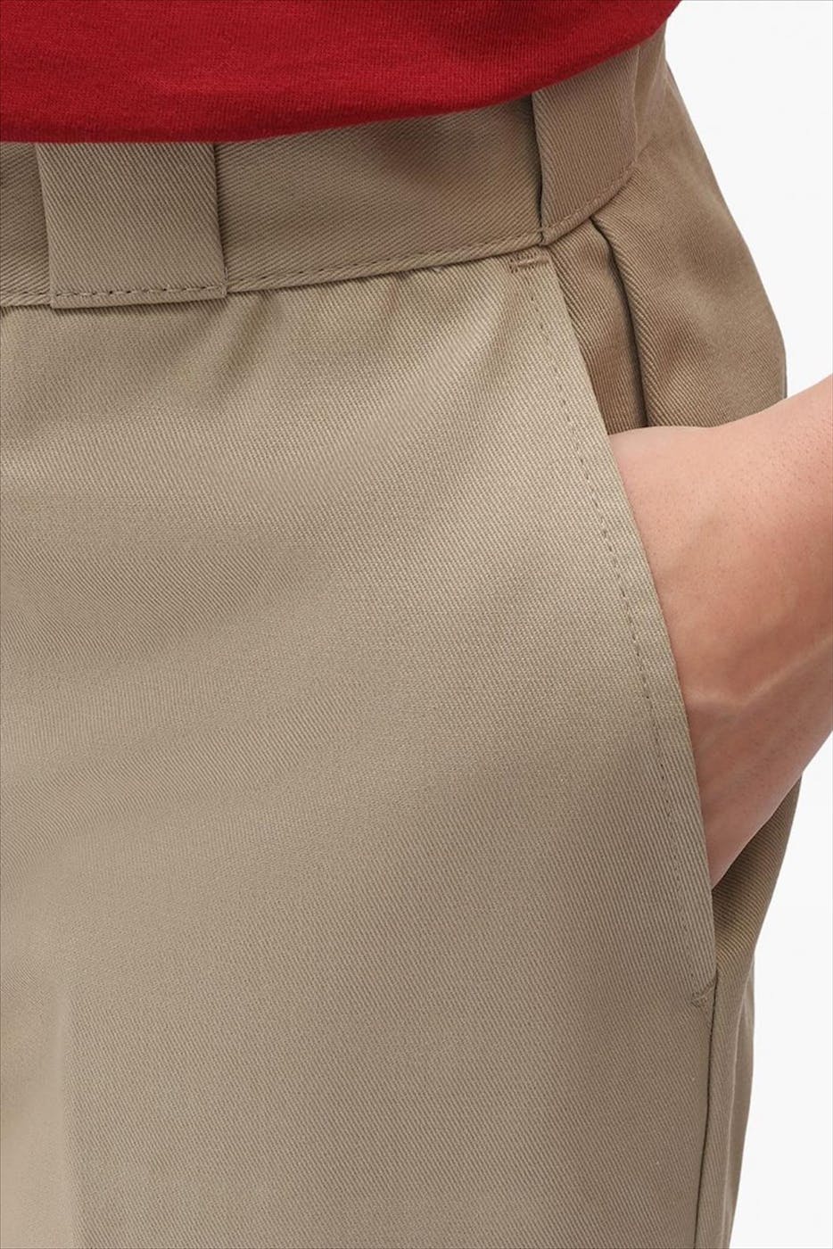 Dickies - Beige Cropped Slim Broek