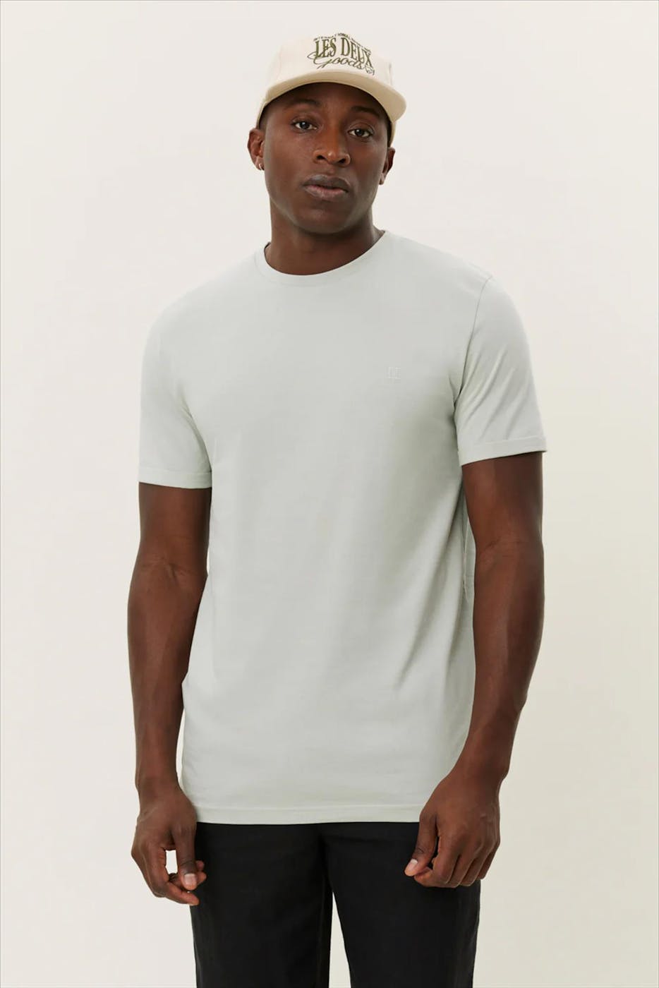 LES DEUX - Mintgroene Nørregaard Tonal T-shirt