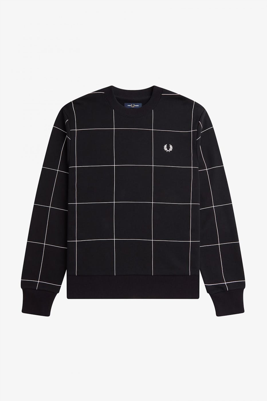 Fred Perry - Zwarte Grid Detail sweater