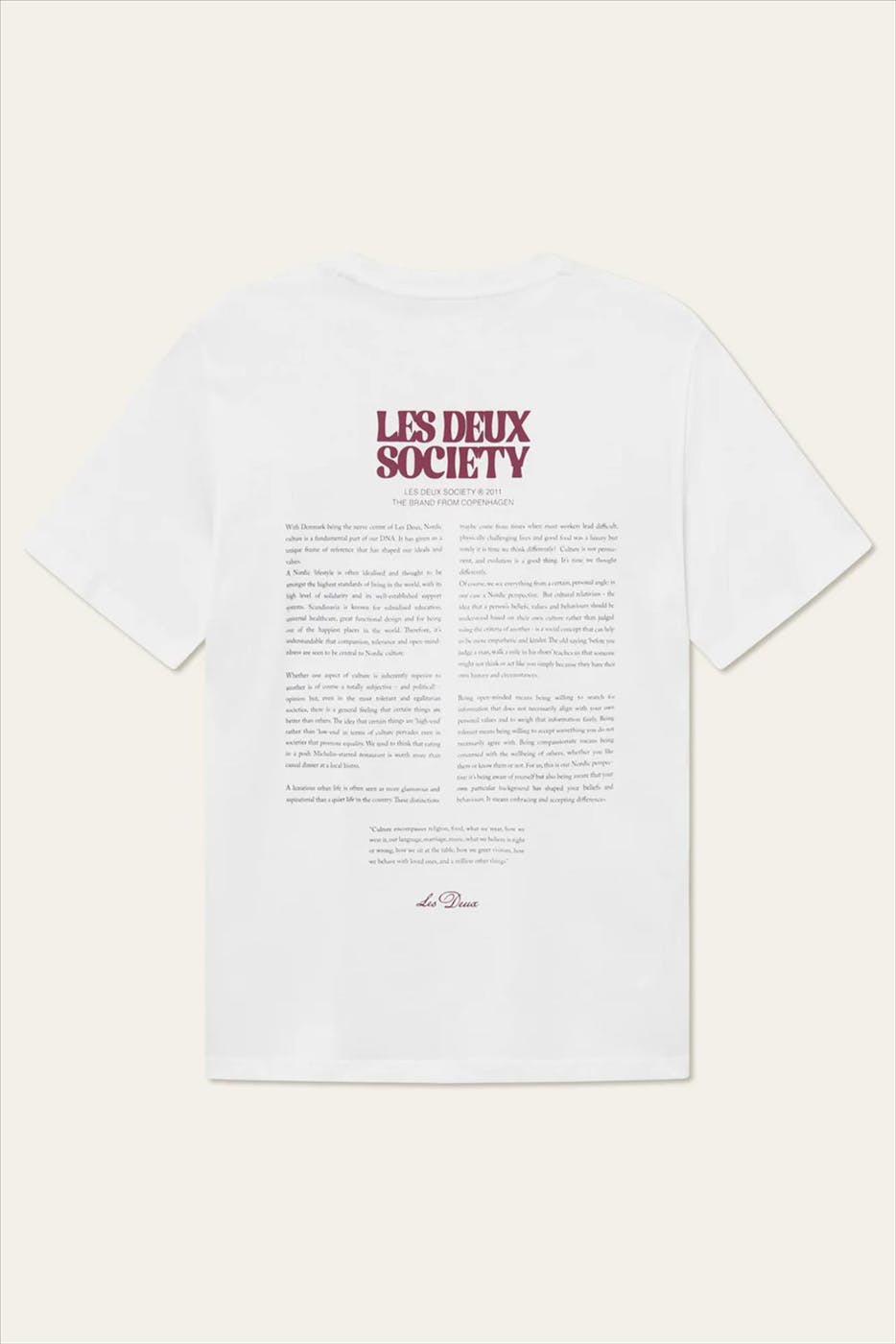 LES DEUX - Witte Society T-shirt