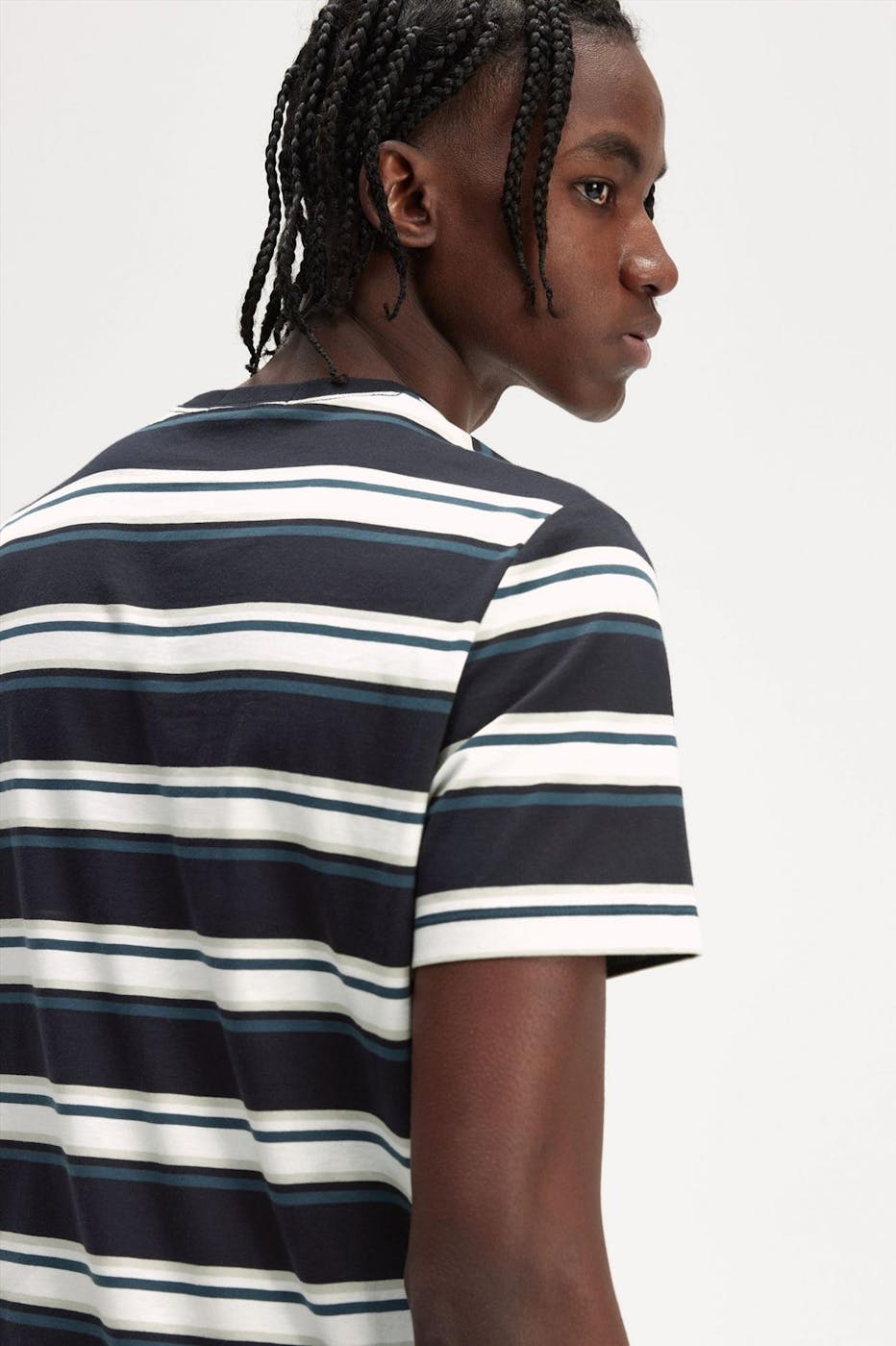 Fred Perry - Donkerblauwe Stripe T-shirt