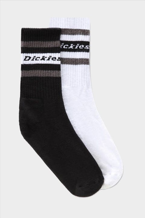 Dickies - Zwart-witte 2-pack Genola sportsokken, maat: 43-46