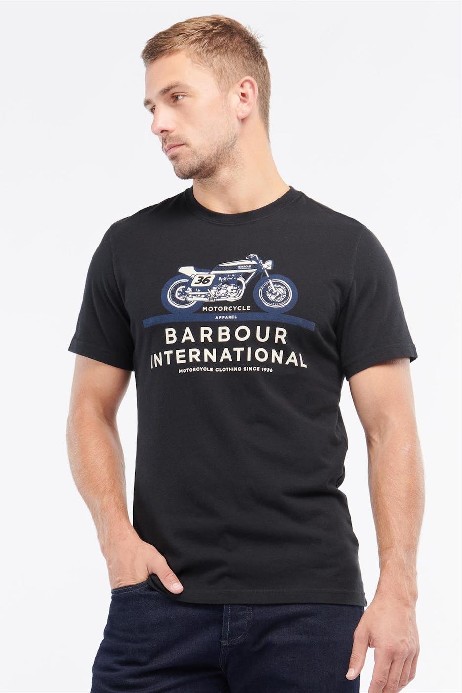 Barbour - Zwarte Cal T-shirt