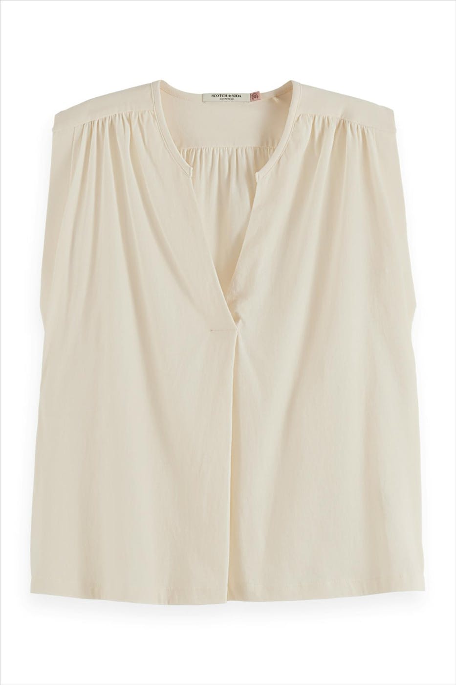 Scotch & Soda - Beige Drapey T-shirt