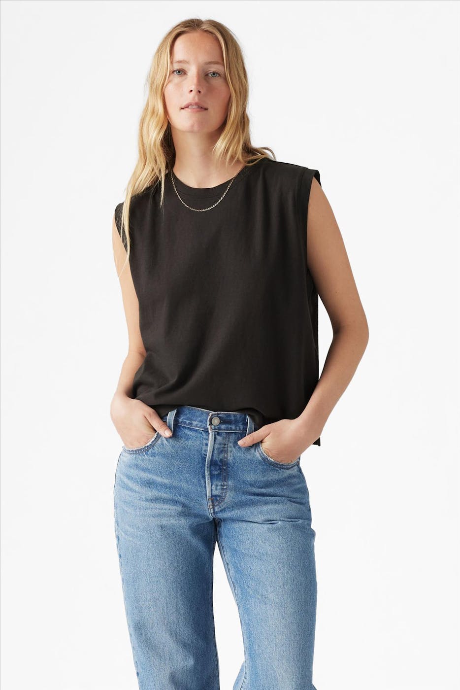 Levi's - Zwarte Boxy tanktop