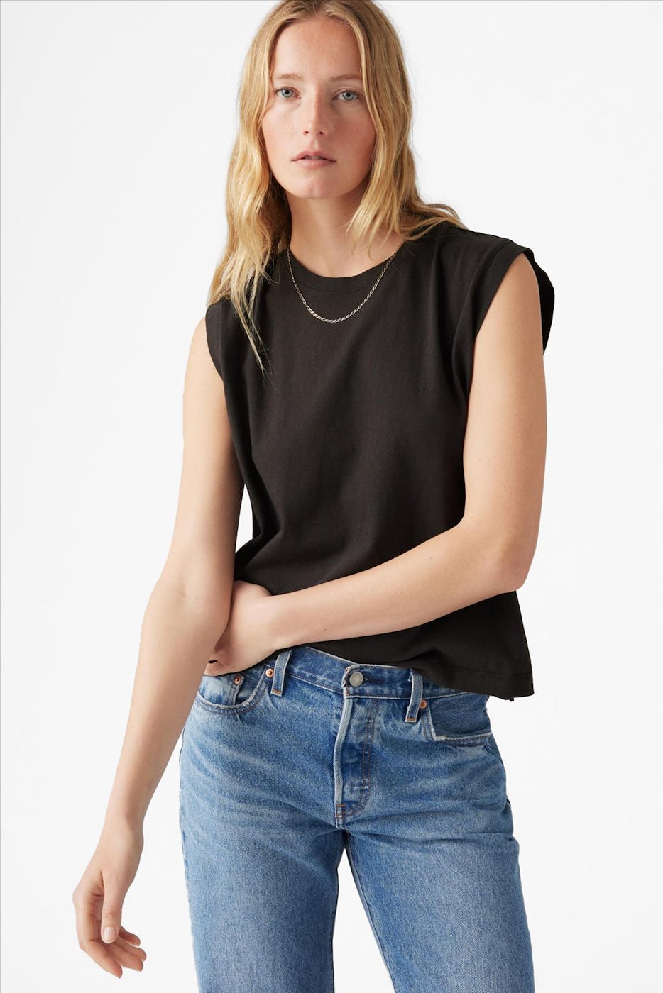 Levi's - Zwarte Boxy tanktop