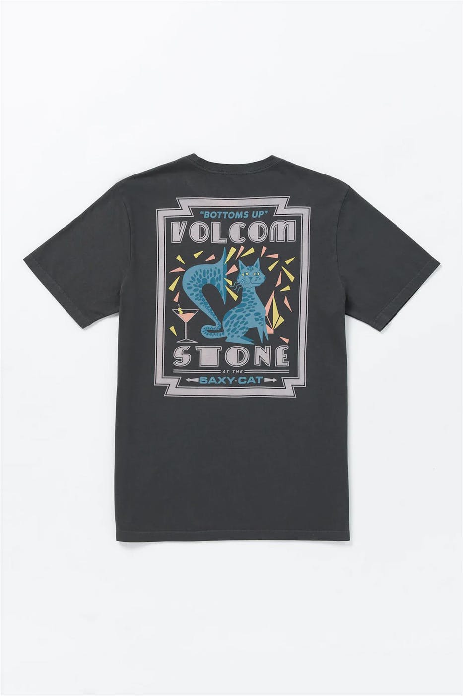 Volcom - Donkergrijze Saxy Cat T-shirt