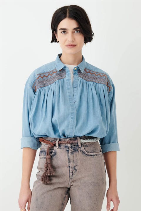 Sessùn - Blauwe Liesha blouse