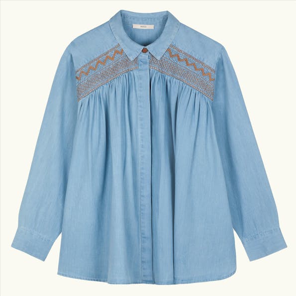 Sessùn - Blauwe Liesha blouse