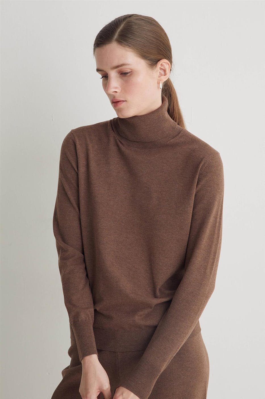 YERSE - Beige Turtleneck trui