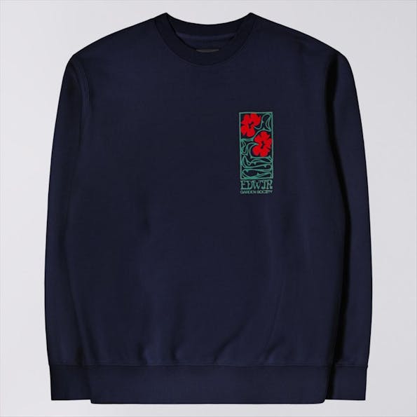 Edwin - Donkerblauwe Garden Society sweater