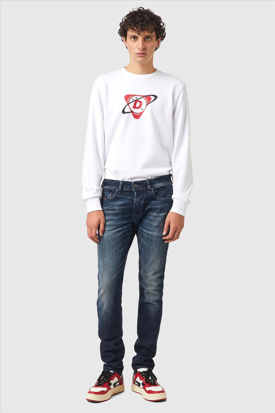 Diesel - Grijsblauwe Sleenker skinny jeans