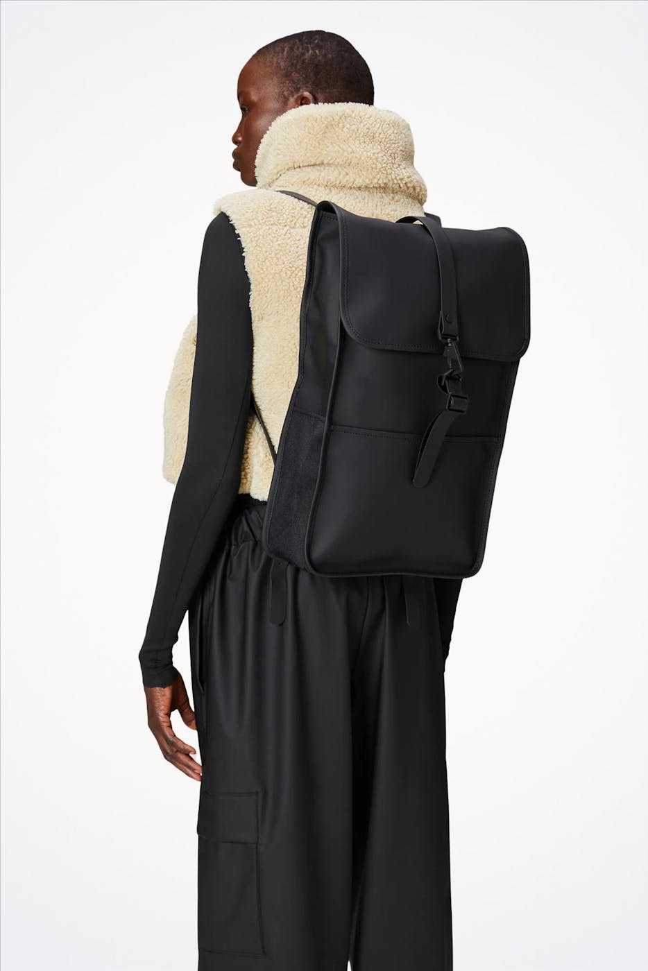 RAINS - Zwarte Backpack Big rugzak